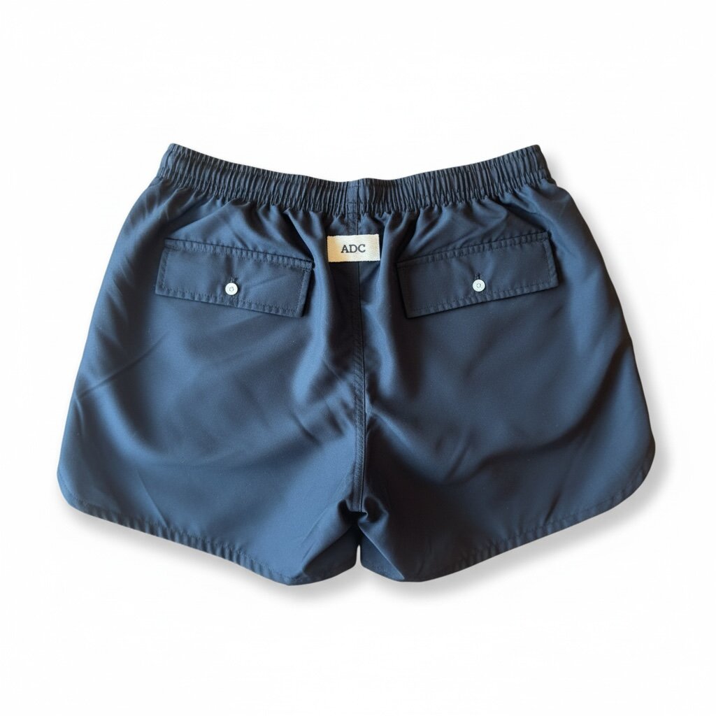 Sport Short — Black, back view
