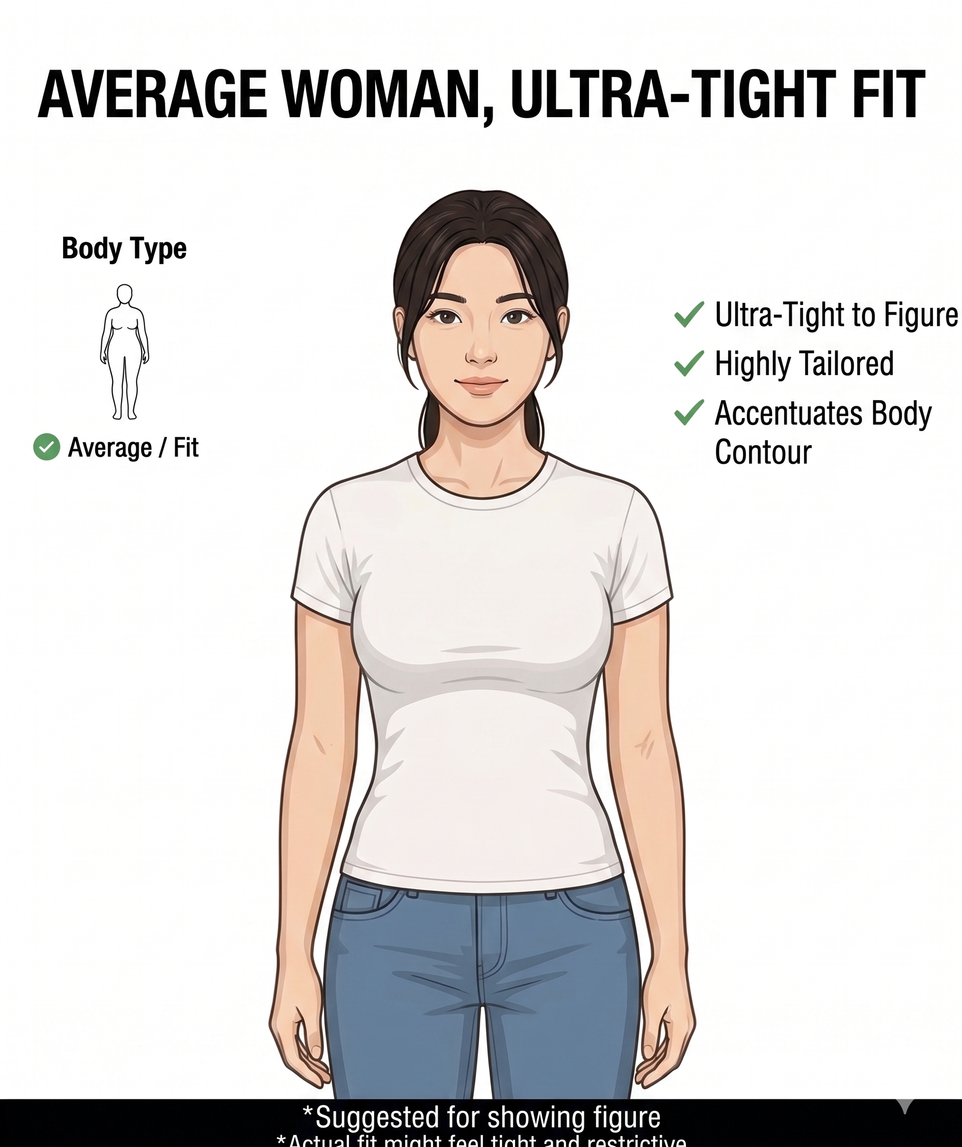 Average woman wearing Size 1 — fitted look